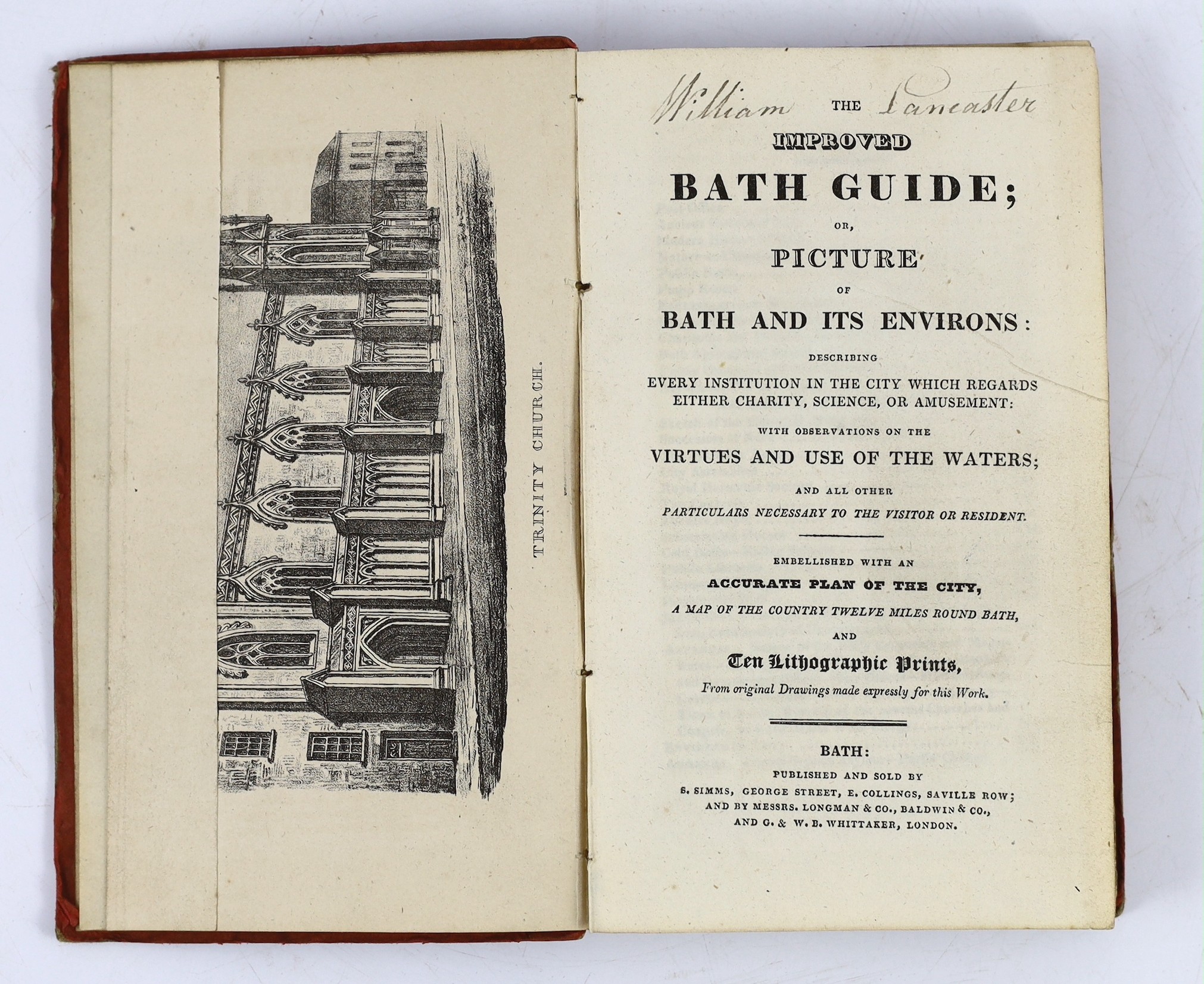 SOMERSET, BATH: The Historic and Local New Bath Guide ... Likewise, an Account of Bristol, the Hotwells, and Clifton, and a Concise History of Cheltenham ... folded plan and table